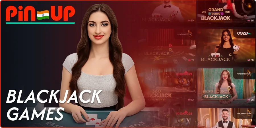 Pin-Up blackjack tables with a live dealer